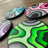 Coasters - Pastel Colors - Set of 4